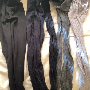 Lot of 5 tights and pantyhose